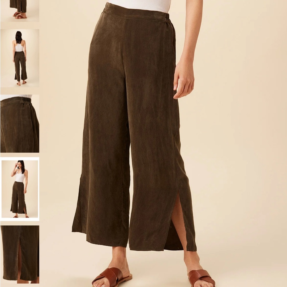 NWT Amour Vert Sol Cottonseed Cupro Pant - Olive, Size L